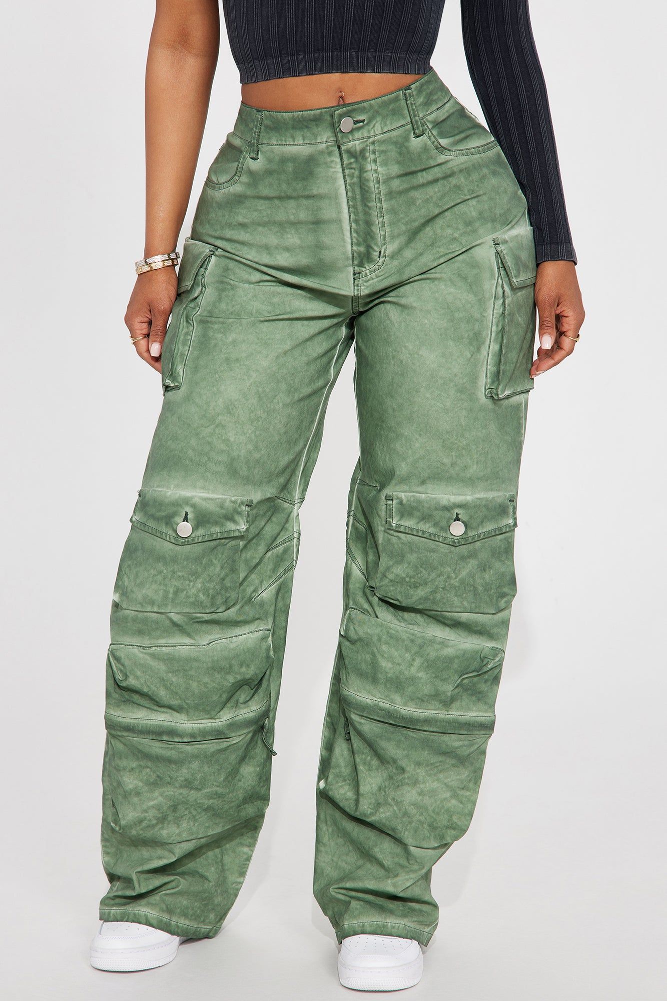 No Clarity Mineral Wash Cargo Pant - Olive sold by Fashion Nova product image thumbnail 2