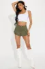 Kariss Cargo Micro Mini Skort - Olive sold by Fashion Nova