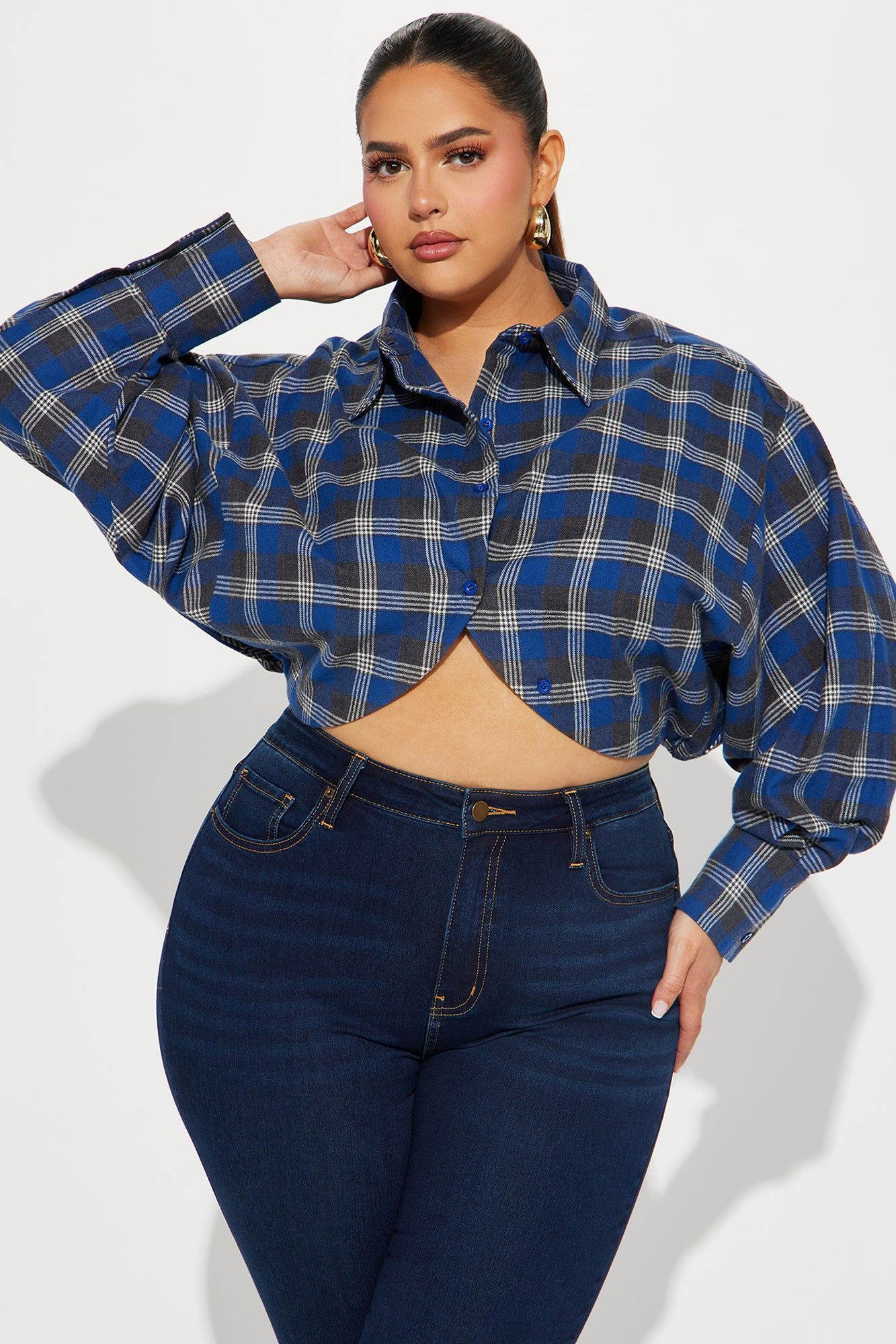 Clarity Mind Plaid Shirt - Blue/combo sold by Fashion Nova product image thumbnail 4