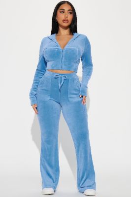 OG Lover Velour Pant Set - Blue sold by Fashion Nova