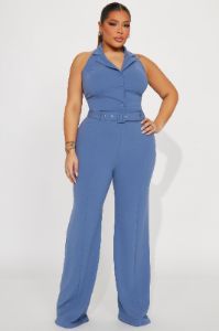 9AM Babe Jumpsuit  - Slate Blue sold by Fashion Nova