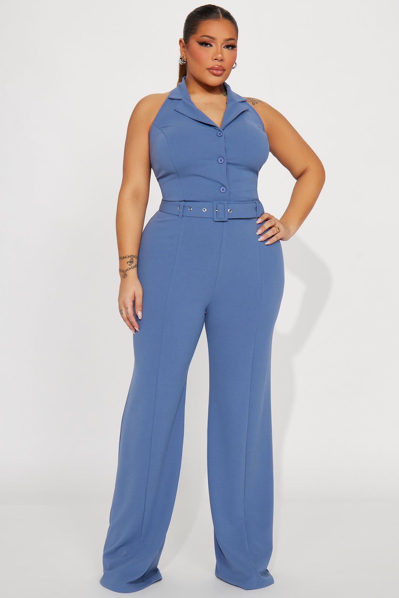 9AM Babe Jumpsuit - Slate Blue sold by Fashion Nova product image thumbnail 4