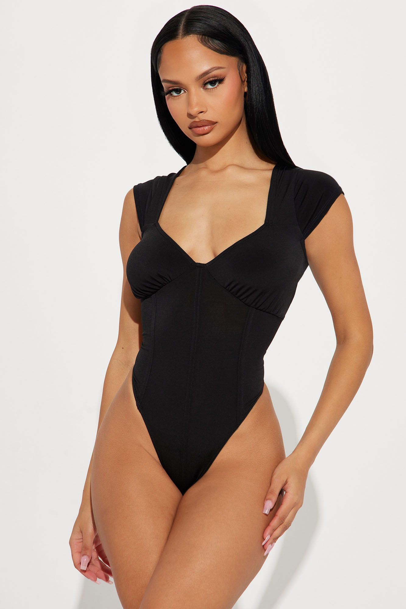 Catching Feelings For You Bodysuit - Black sold by Fashion Nova