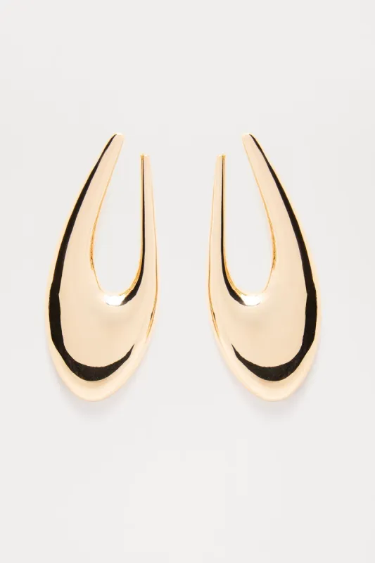 Modern Lady Hoop Earrings - Gold sold by Fashion Nova