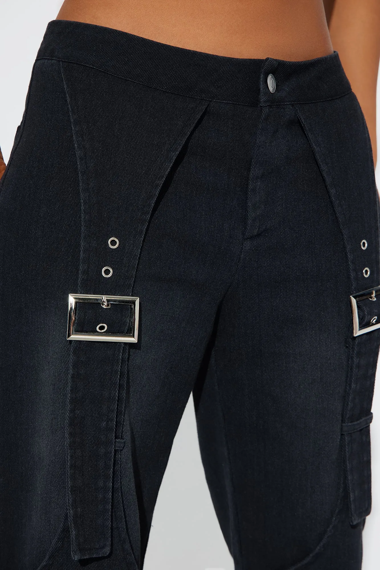 Hurry Up Belted Wide Leg Pant - Black sold by Fashion Nova product image thumbnail 3