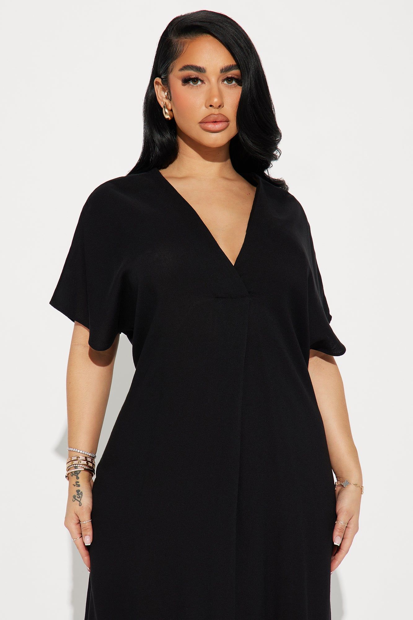 Kylie Kaftan Maxi Dress - Black sold by Fashion Nova