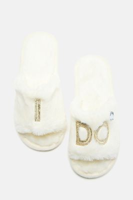 I Do Slippers - White sold by Fashion Nova