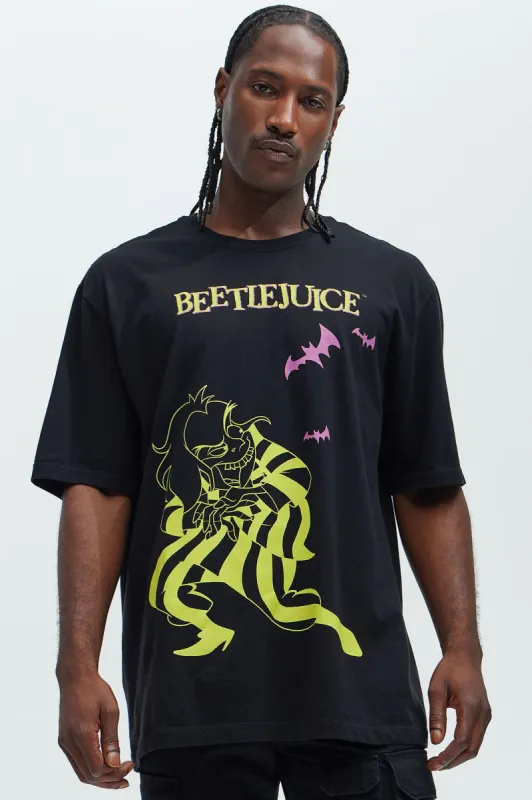 BeetleJuice Animated Series Oversized Short Sleeve Tee - Black sold by Fashion Nova