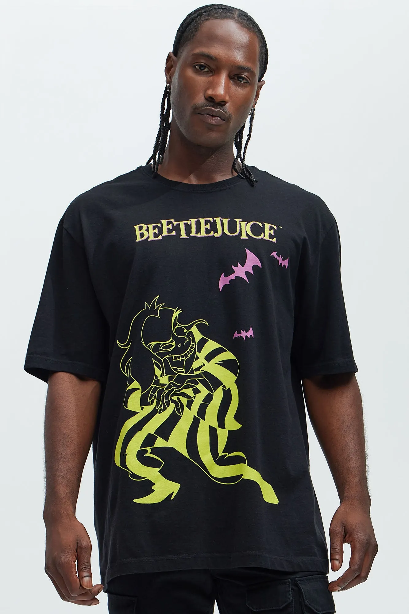 BeetleJuice Animated Series Oversized Short Sleeve Tee - Black sold by Fashion Nova