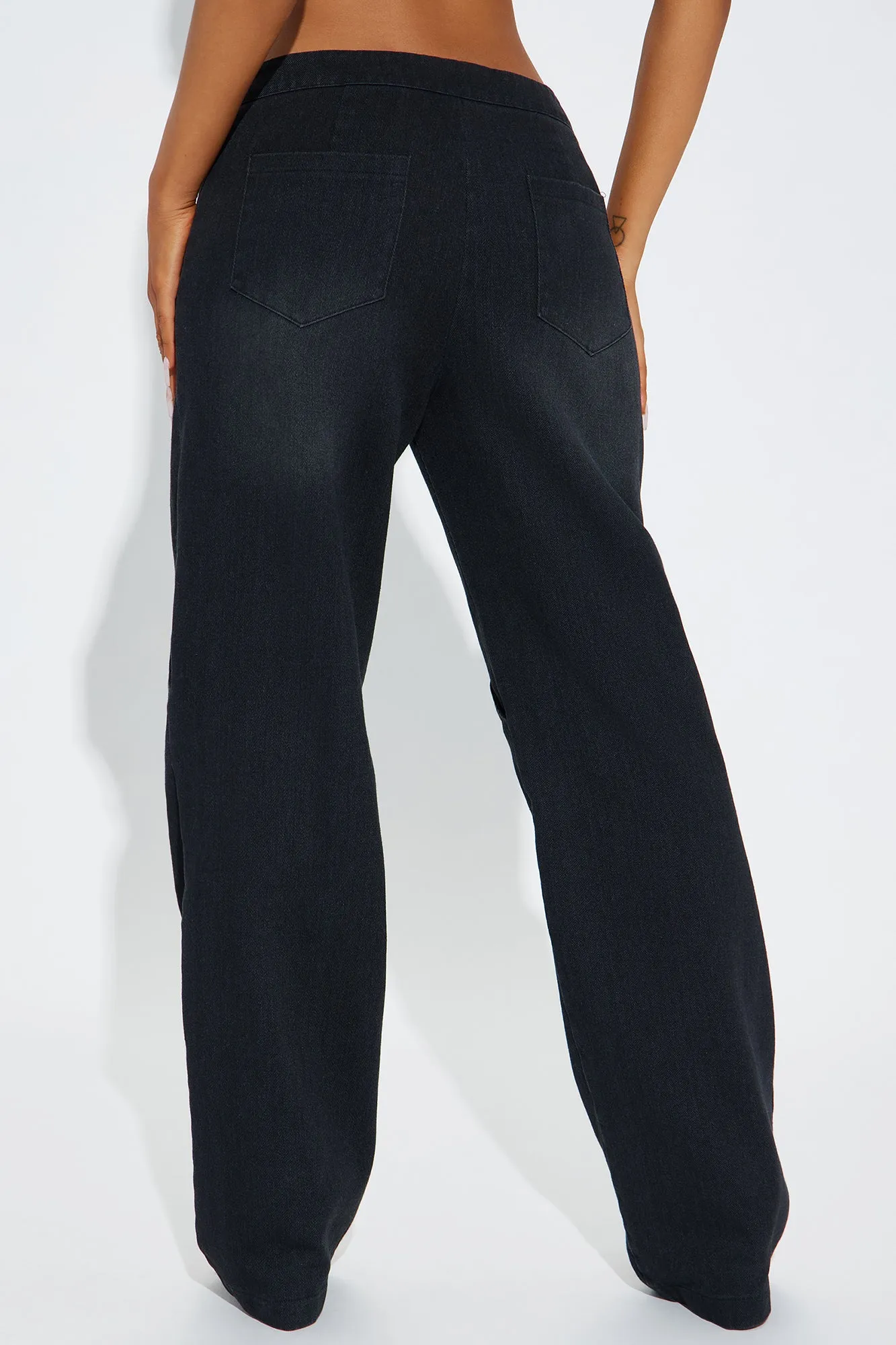 Hurry Up Belted Wide Leg Pant - Black sold by Fashion Nova product image thumbnail 4