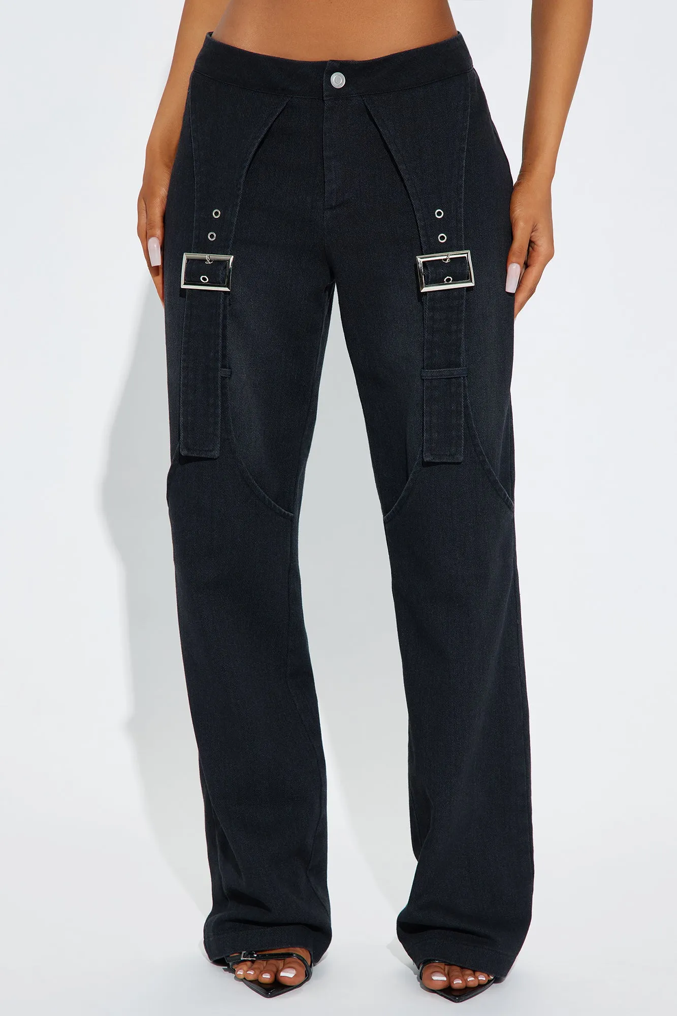 Hurry Up Belted Wide Leg Pant - Black sold by Fashion Nova product image thumbnail 2