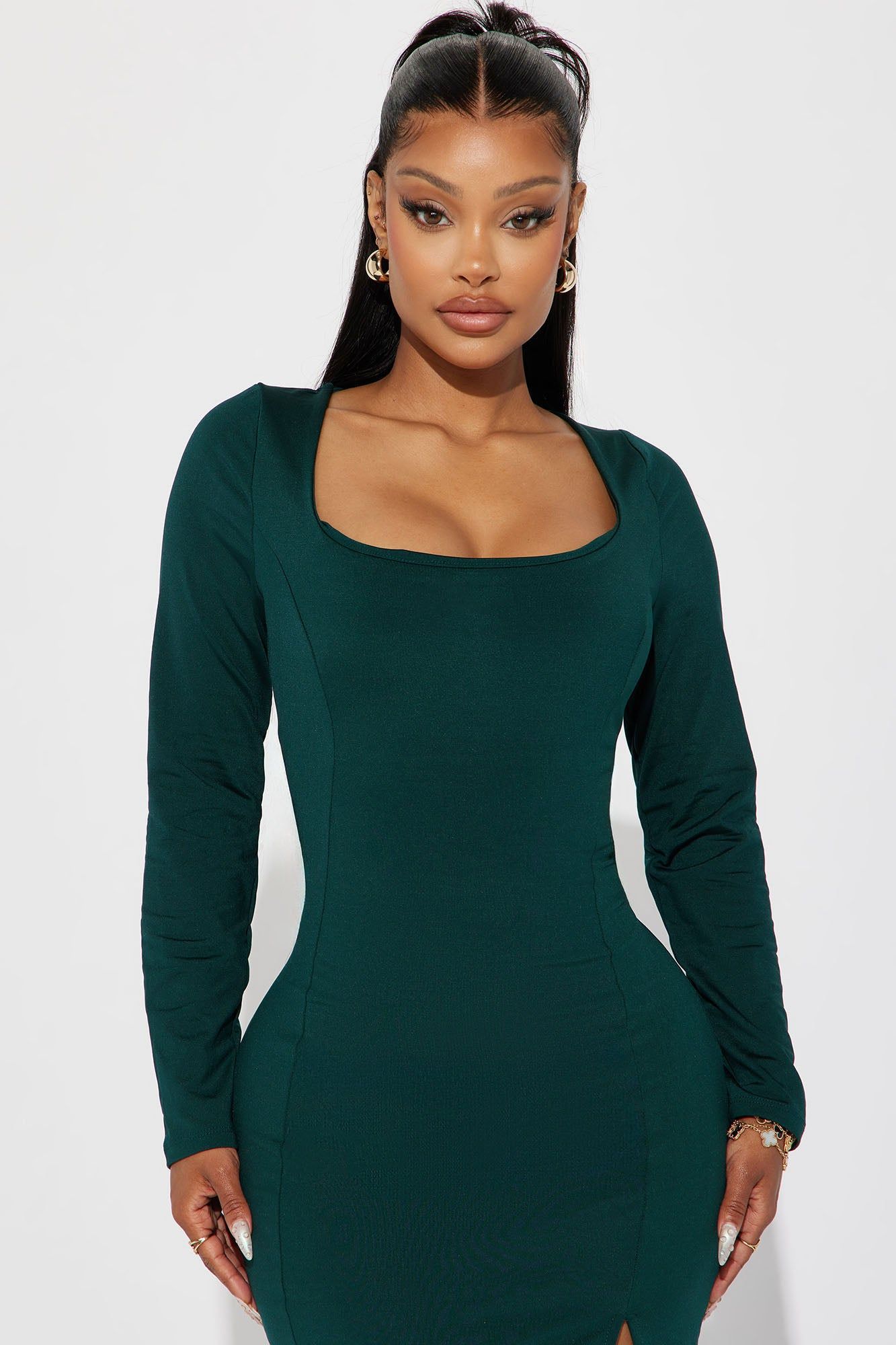Ellie Midi Dress - Hunter sold by Fashion Nova product image thumbnail 2