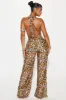 Into The Wild Jumpsuit - Brown/combo sold by Fashion Nova