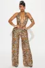 Into The Wild Jumpsuit - Brown/combo sold by Fashion Nova