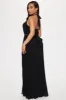 Hanna Pleated Maxi Dress - Black sold by Fashion Nova