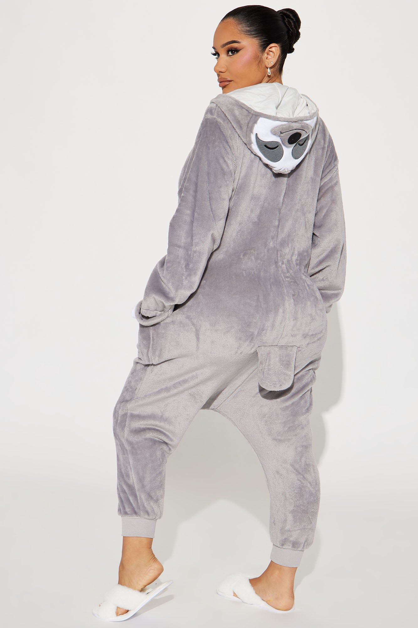 Sleepy Sloth Plush Costume Onesie - Grey sold by Fashion Nova product image thumbnail 3