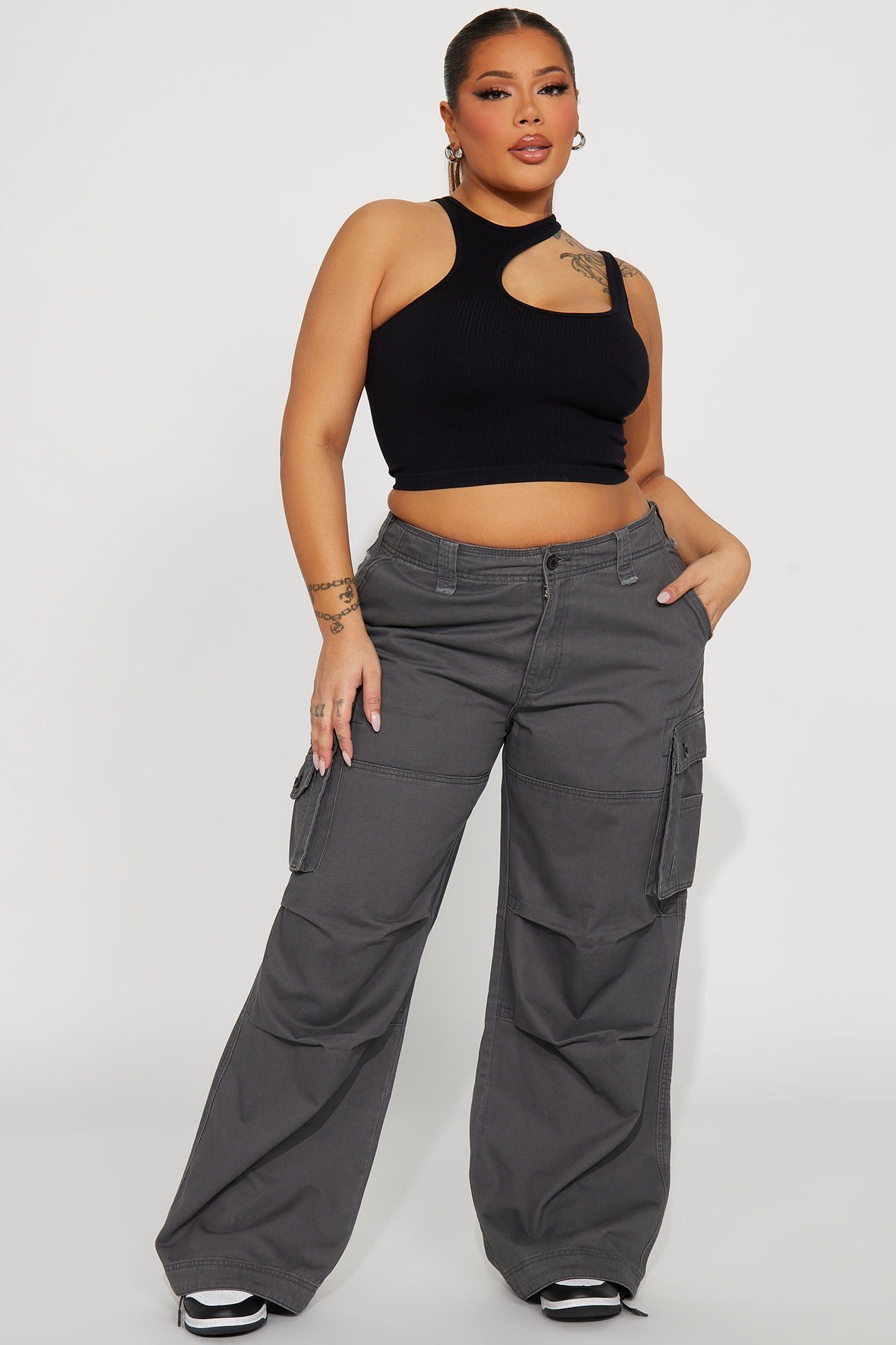 Pull My Strings Cargo Jogger - Charcoal sold by Fashion Nova product image thumbnail 4