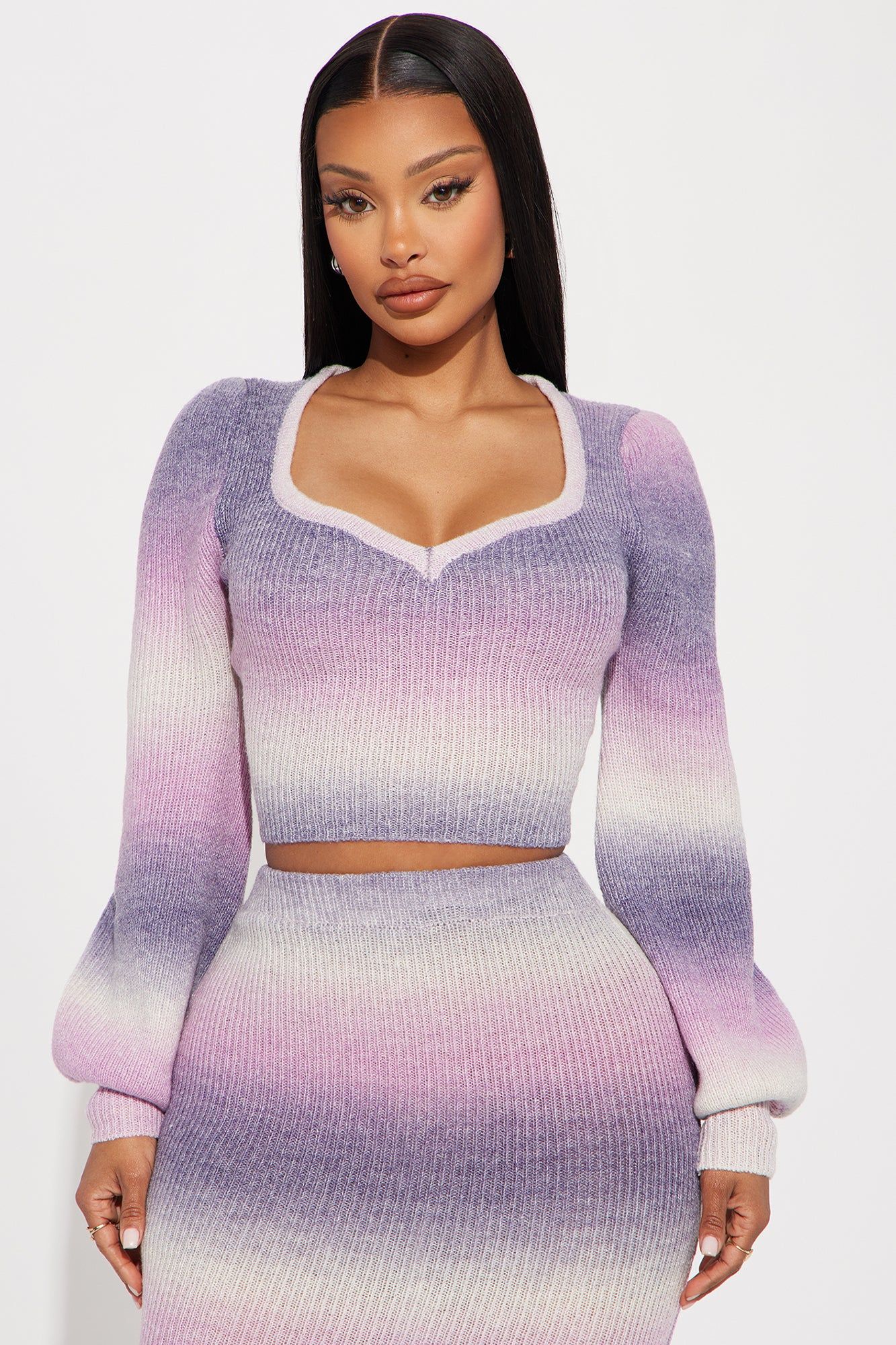 Sofie Sweater Skirt Set - Purple/combo sold by Fashion Nova product image thumbnail 2
