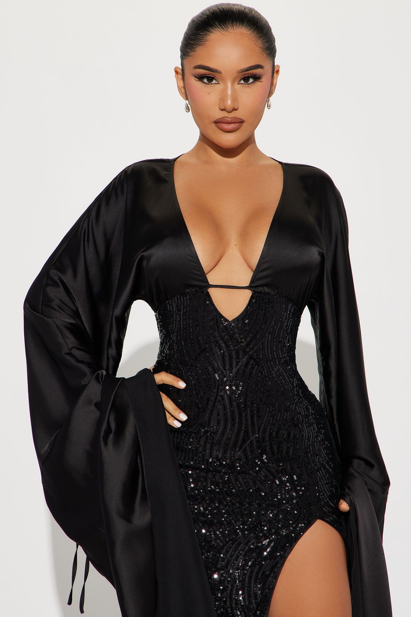Gemma Sequin Gown - Black sold by Fashion Nova product image thumbnail 2