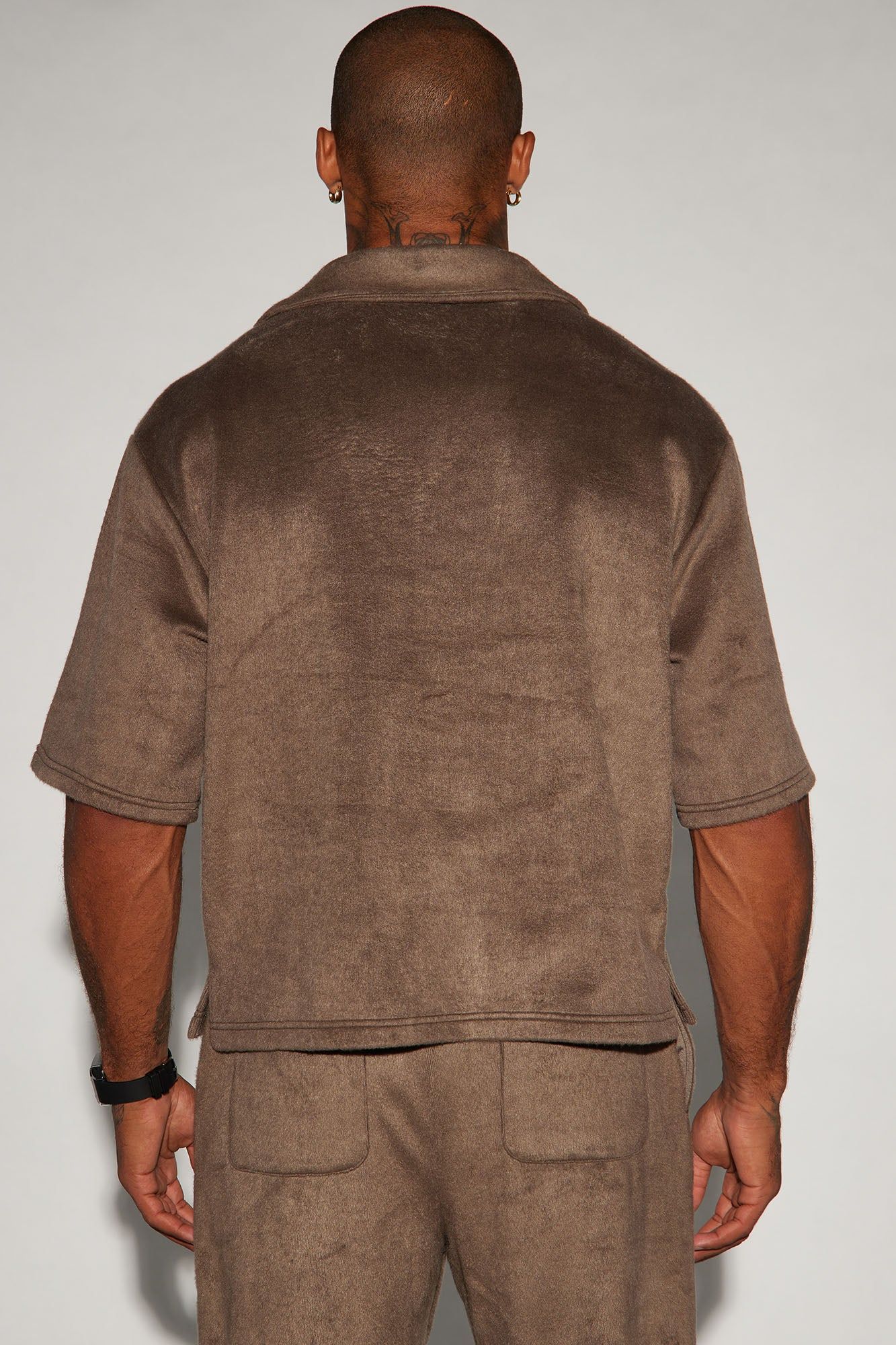 Feel The Mood Button Up Shirt - Brown sold by Fashion Nova product image thumbnail 5