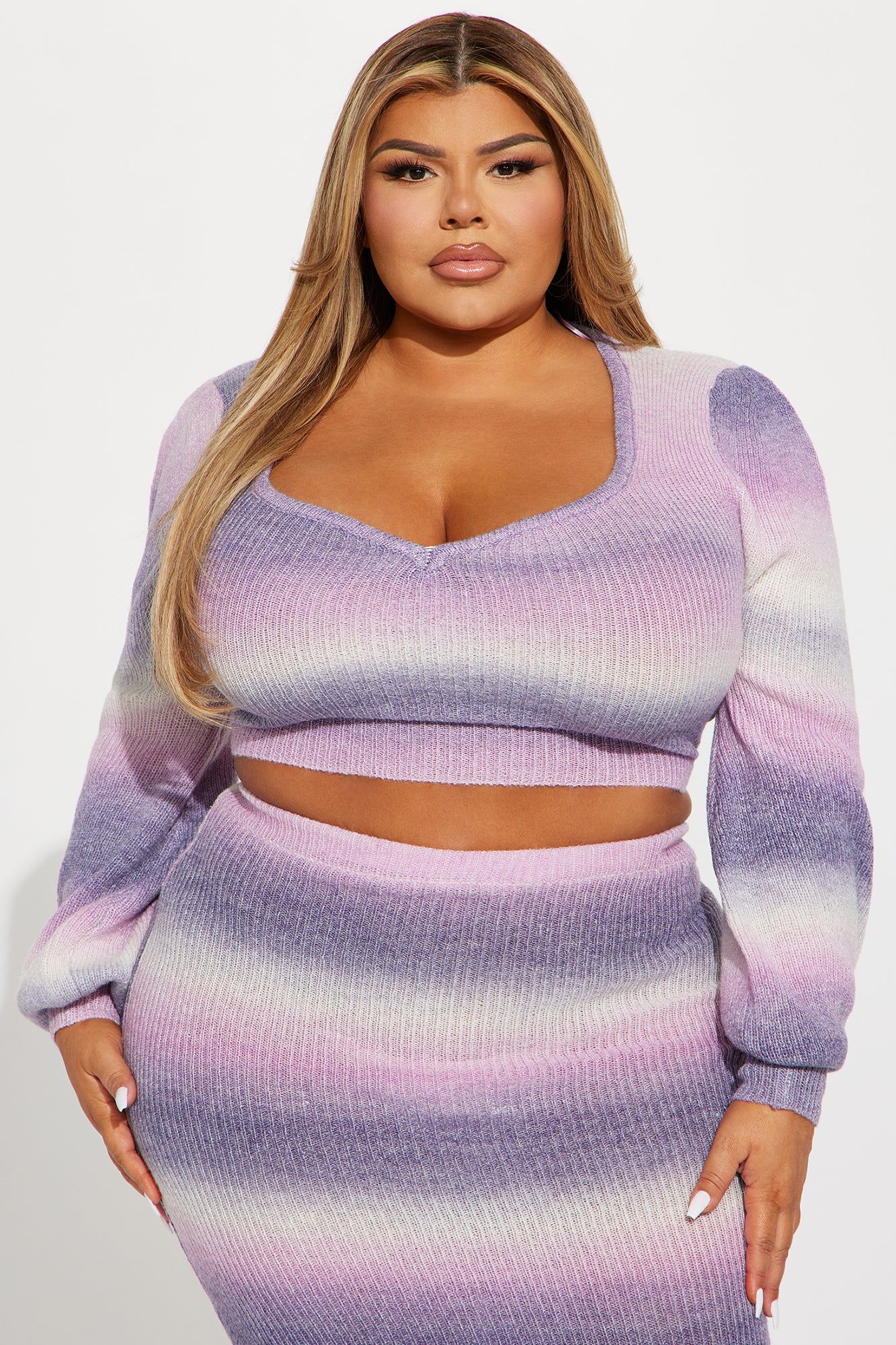 Sofie Sweater Skirt Set - Purple/combo sold by Fashion Nova product image thumbnail 5