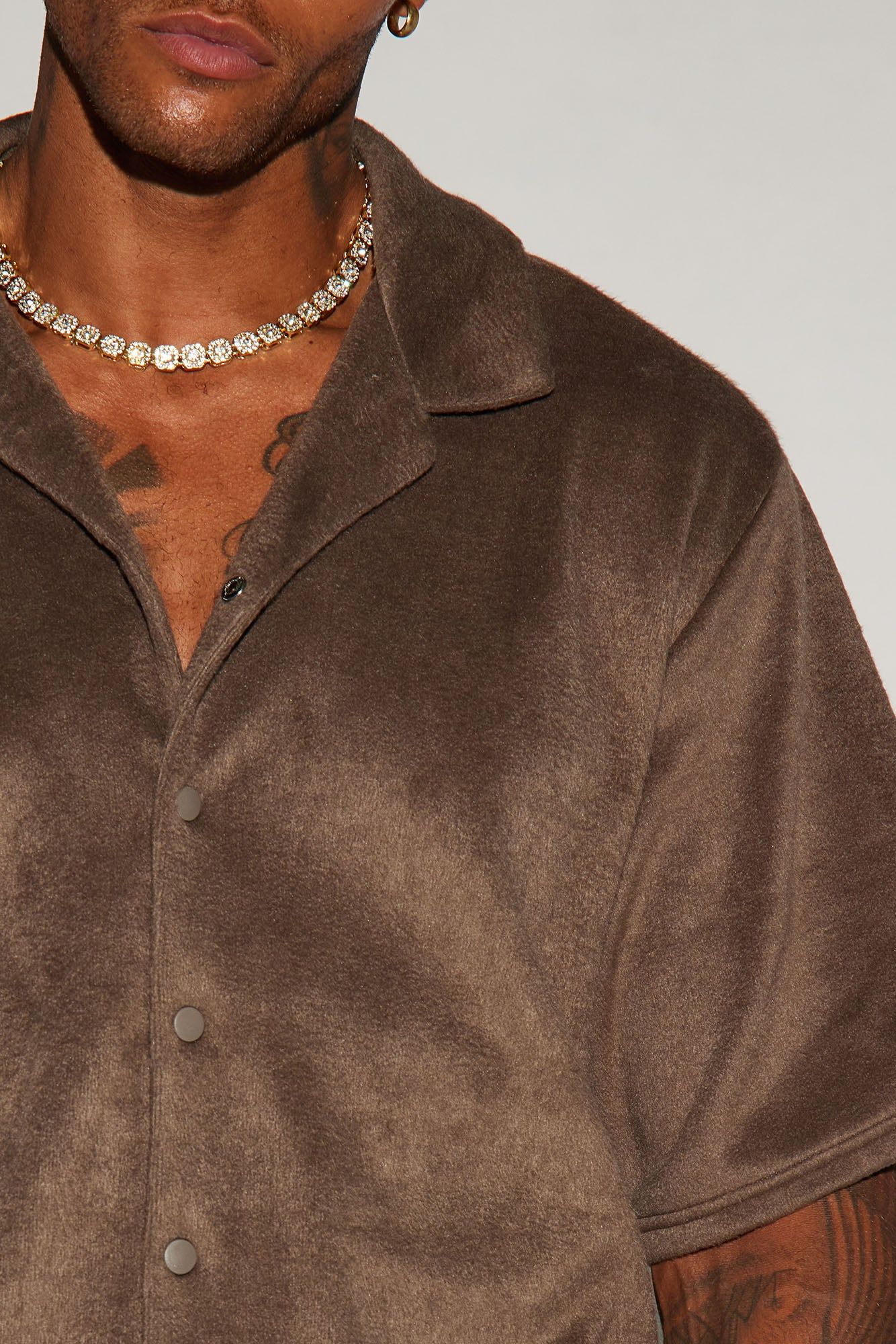 Feel The Mood Button Up Shirt - Brown sold by Fashion Nova product image thumbnail 4