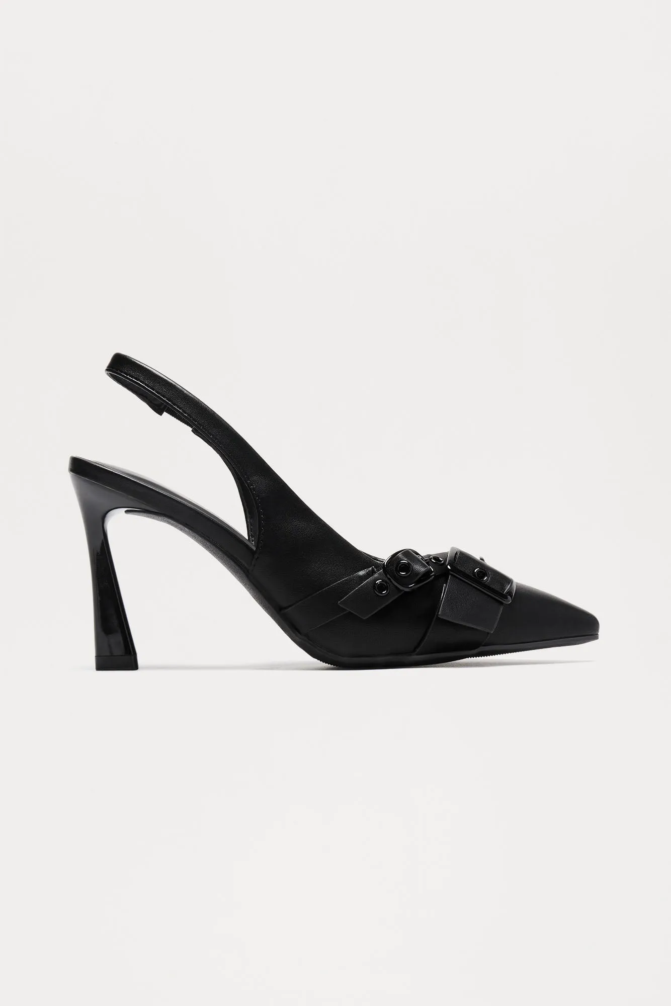 Joseline Slingback Pumps - Black sold by Fashion Nova