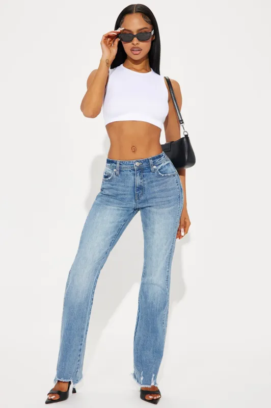 Passing You Up Stretch Bootcut Jeans - Medium Wash sold by Fashion Nova