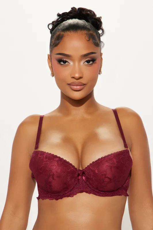 Your Fantasy Lace Push Up Bra - Wine sold by Fashion Nova