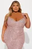 Alora Sequin Maxi Dress - Rose sold by Fashion Nova