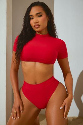 Another Beach Trip 2 Piece Bikini - Red sold by Fashion Nova