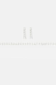 Lost In The Moment Necklace And Earring Set - Silver sold by Fashion Nova