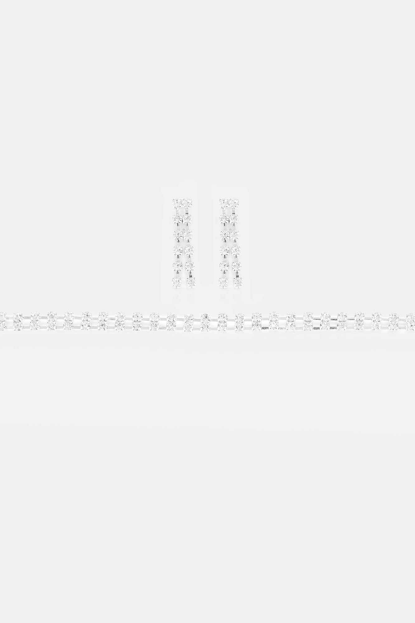 Lost In The Moment Necklace And Earring Set - Silver sold by Fashion Nova product image thumbnail 3