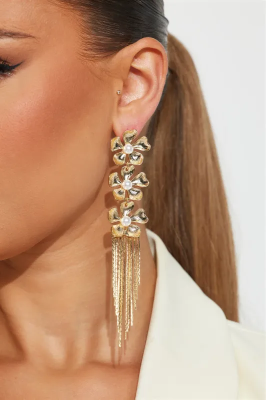 Secret Garden Earrings - Gold sold by Fashion Nova