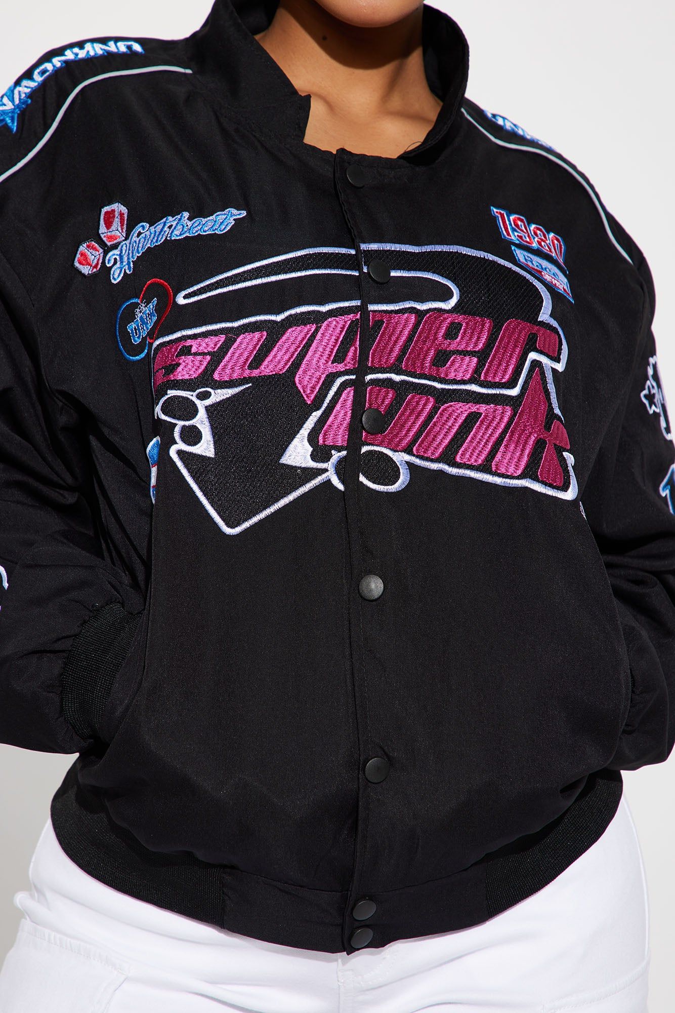 Super Speed Bomber Jacket - Black/Pink sold by Fashion Nova product image thumbnail 3