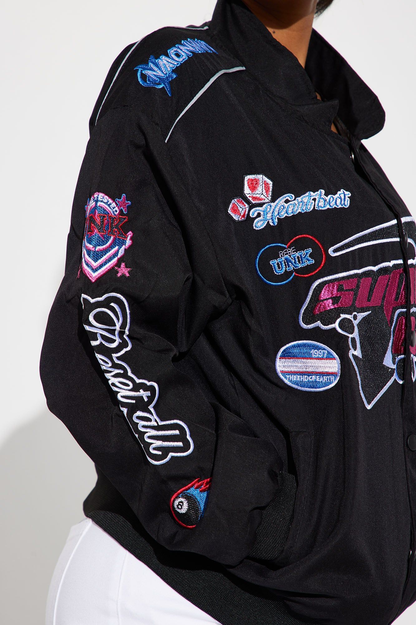 Super Speed Bomber Jacket - Black/Pink sold by Fashion Nova product image thumbnail 4