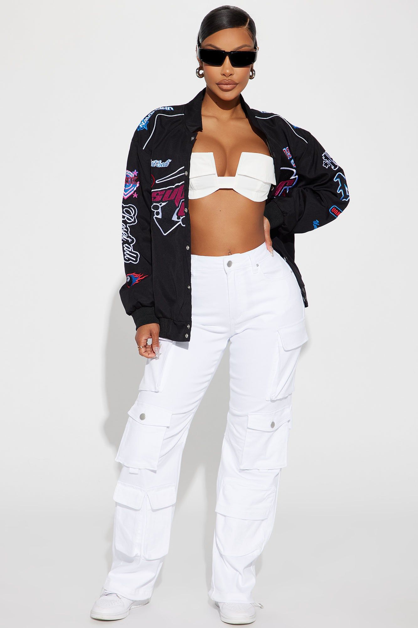 Super Speed Bomber Jacket - Black/Pink sold by Fashion Nova product image thumbnail 2