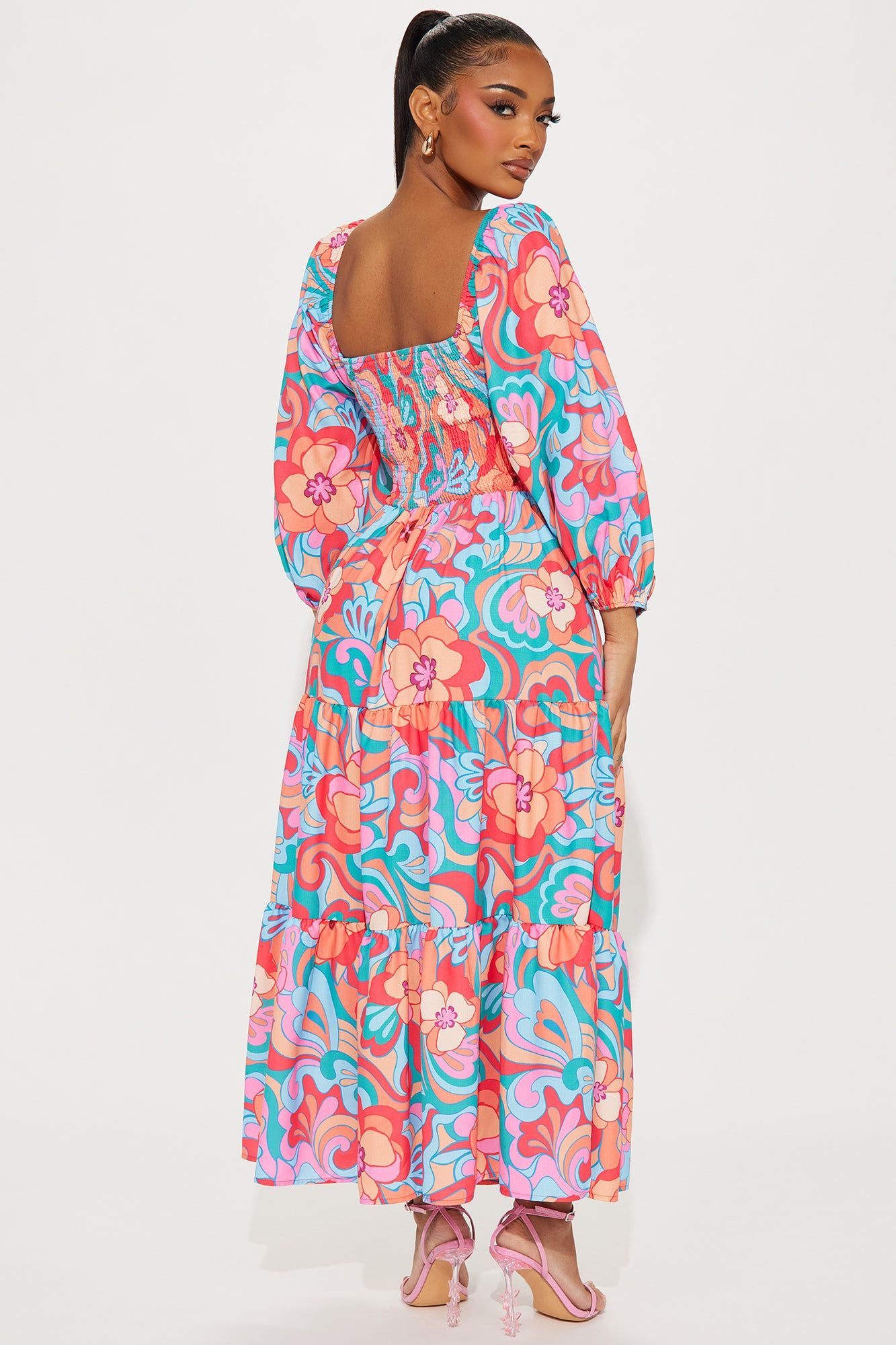 Puerto Rico Getaway Midi Dress - Orange/combo sold by Fashion Nova product image thumbnail 3