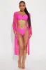 Beach Shade Stripe Cover Up Kimono - Pink sold by Fashion Nova