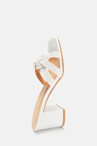 Shauna Pearl Heeled Sandals - White sold by Fashion Nova