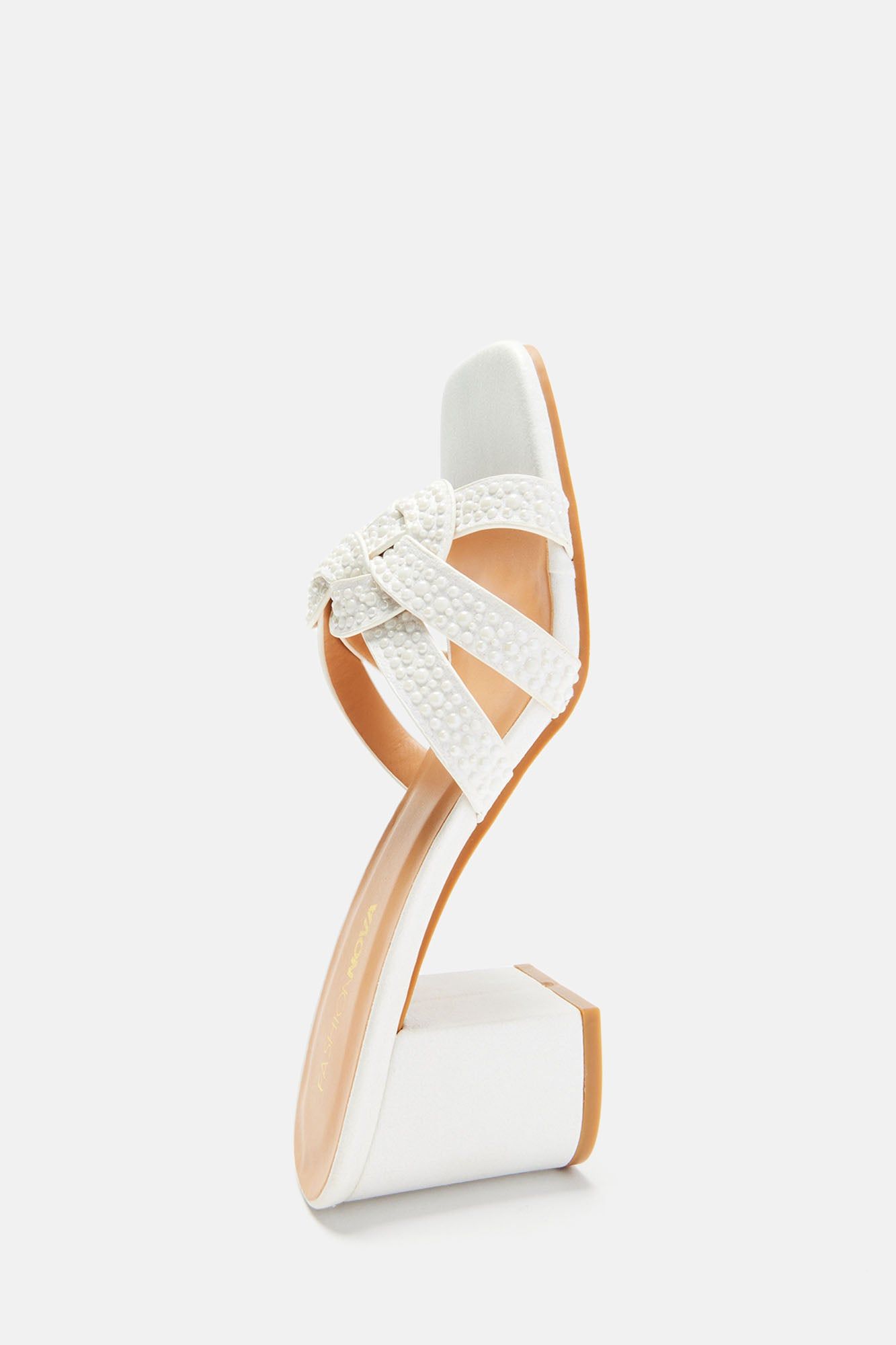 Shauna Pearl Heeled Sandals - White sold by Fashion Nova product image thumbnail 3