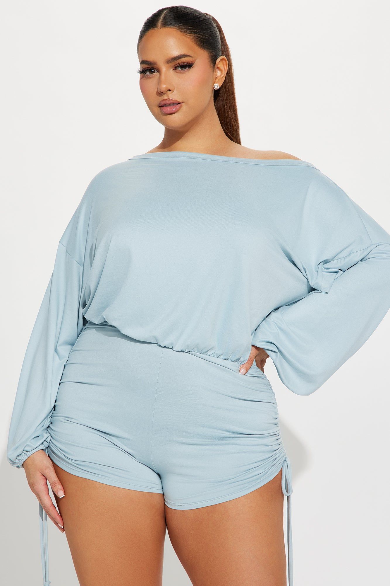 Always Casual Romper - Light Blue sold by Fashion Nova product image thumbnail 5