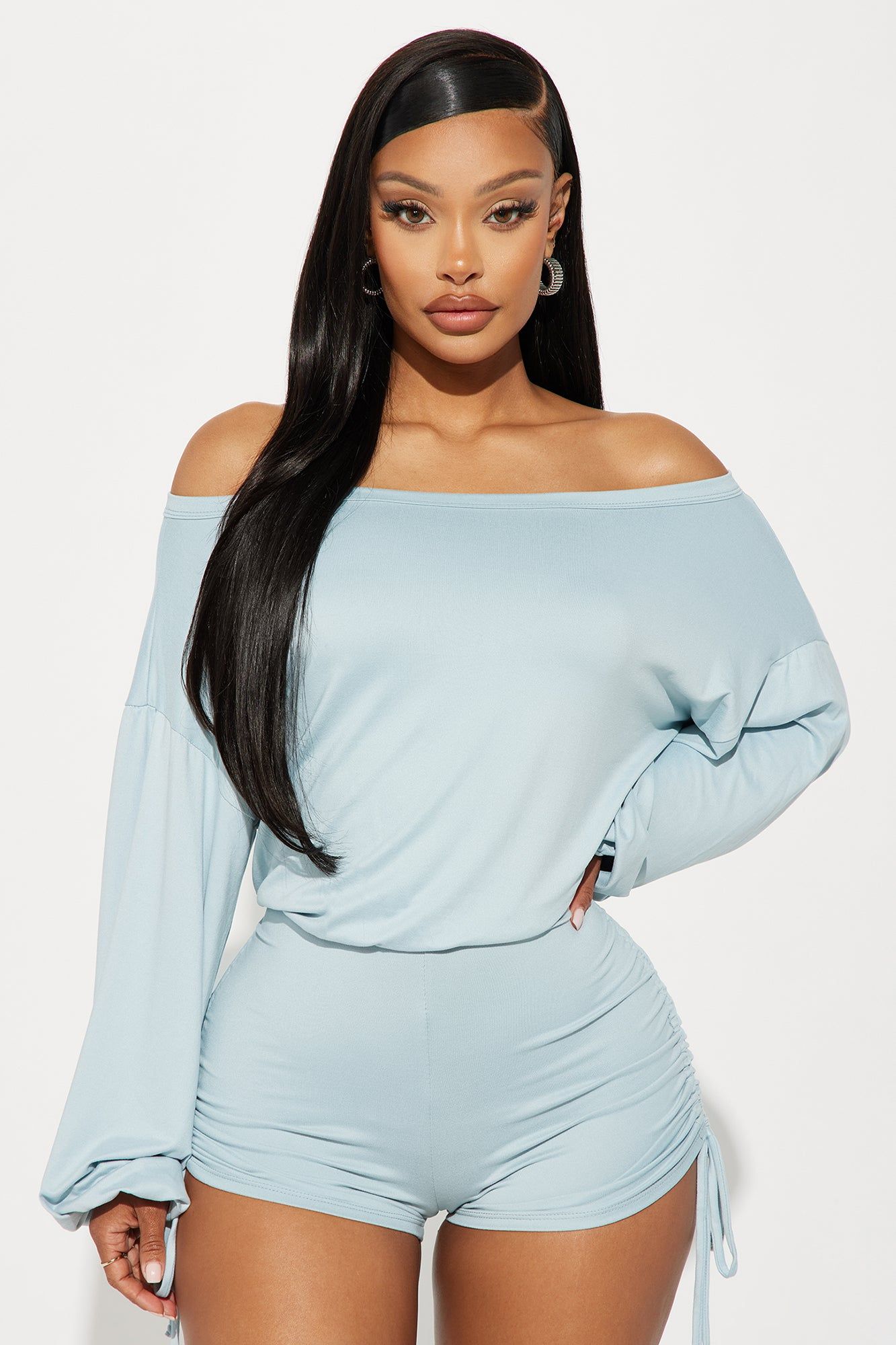 Always Casual Romper - Light Blue sold by Fashion Nova product image thumbnail 2