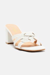 Shauna Pearl Heeled Sandals - White sold by Fashion Nova