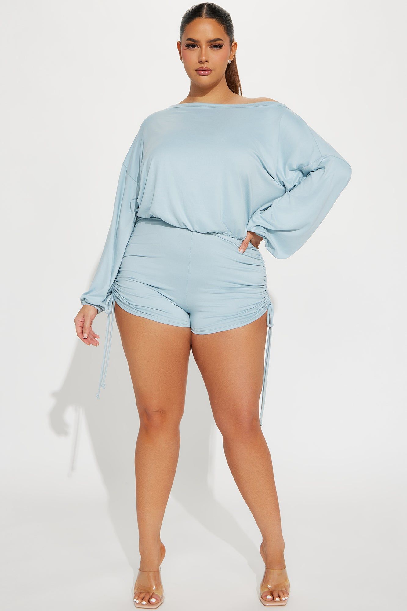 Always Casual Romper - Light Blue sold by Fashion Nova product image thumbnail 4