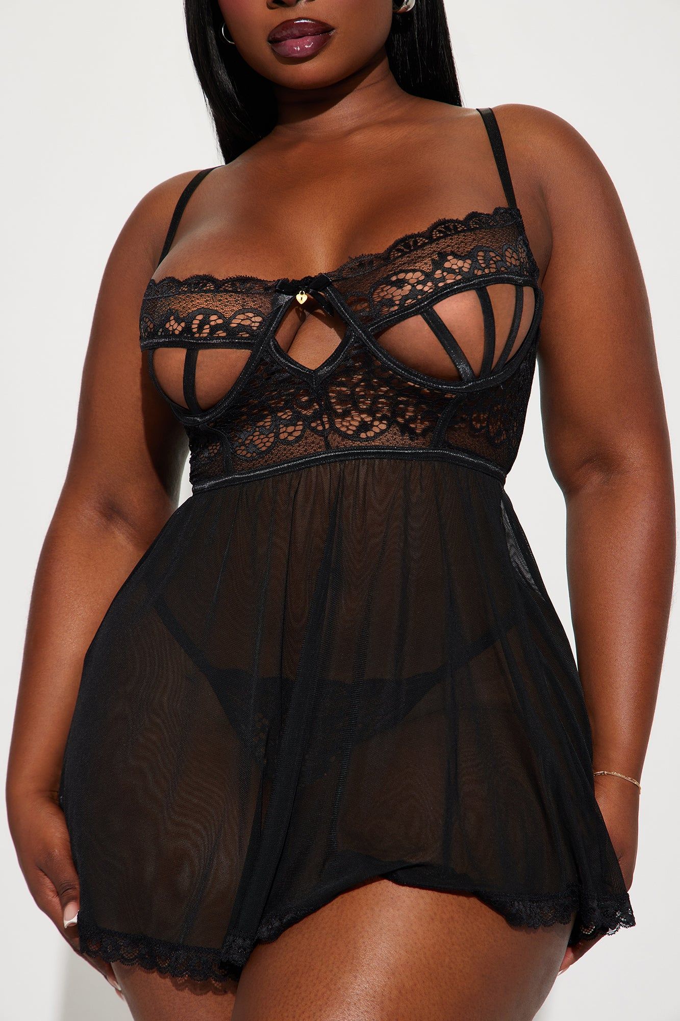 Romantic Nights Babydoll - Black sold by Fashion Nova product image thumbnail 5