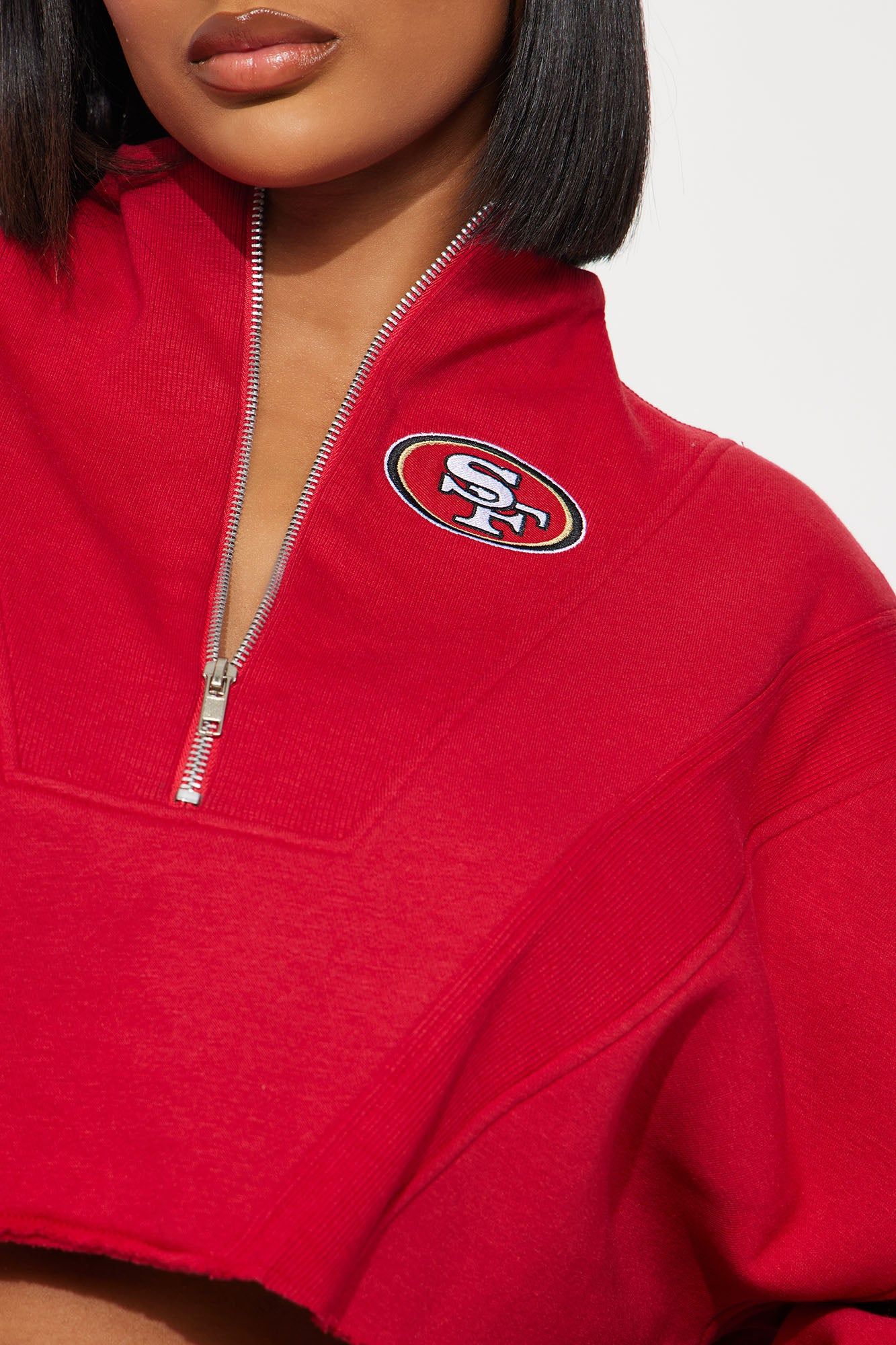 49ers Second Half Come-Back Zip Sweatshirt - Red sold by Fashion Nova product image thumbnail 4