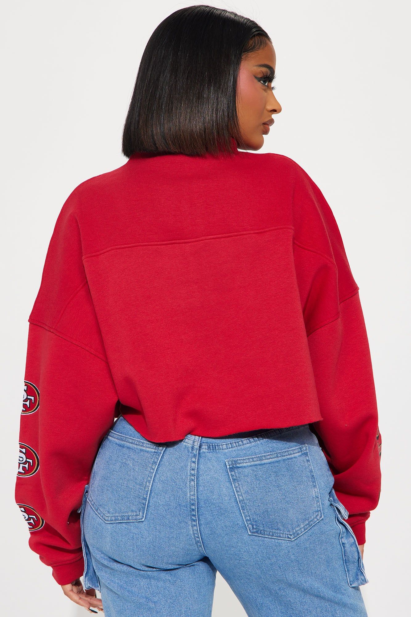49ers Second Half Come-Back Zip Sweatshirt - Red sold by Fashion Nova product image thumbnail 6