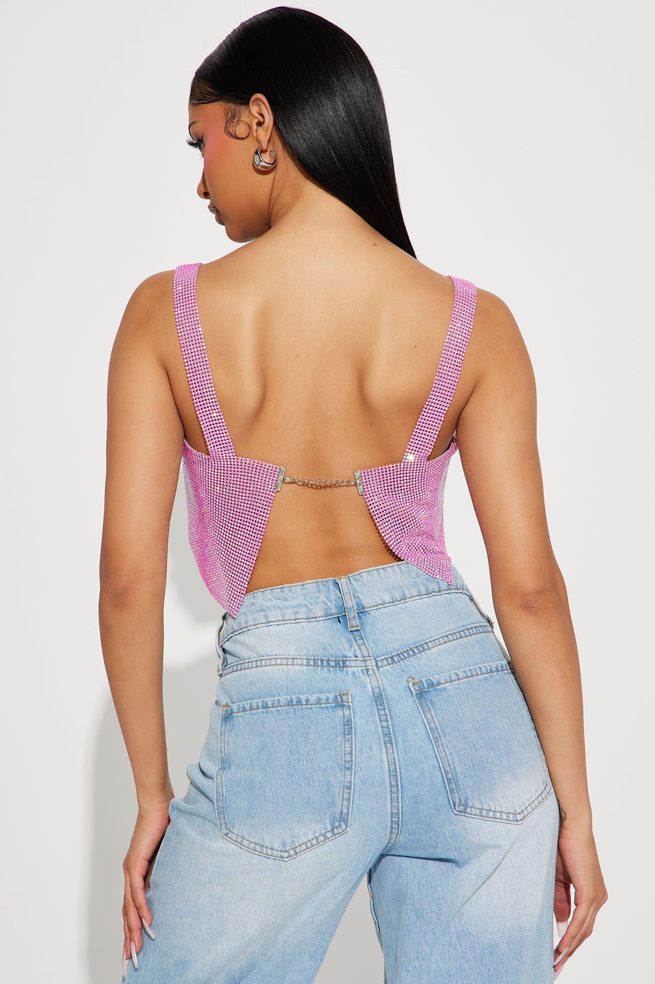 Let's Go Party Rhinestone Top - Pink sold by Fashion Nova product image thumbnail 3