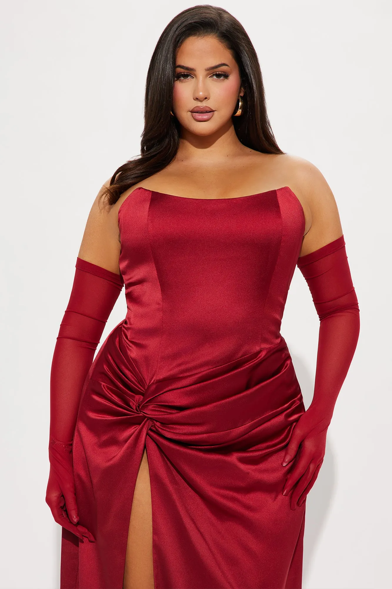 Teagan Satin Maxi Dress Set - Wine sold by Fashion Nova product image thumbnail 5